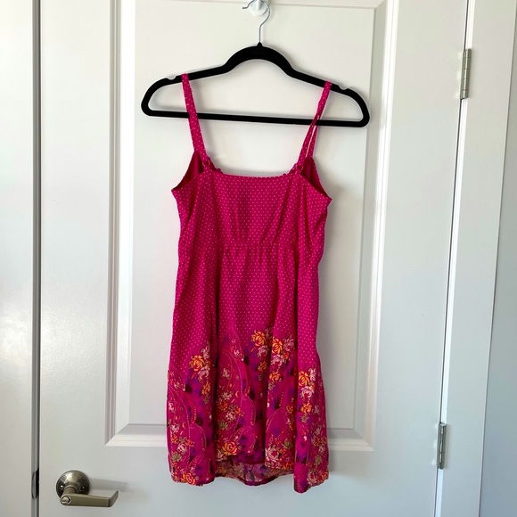 FREE PEOPLE / PINK MINI FLORAL BUTTON DRESS - Picture 3 of 3